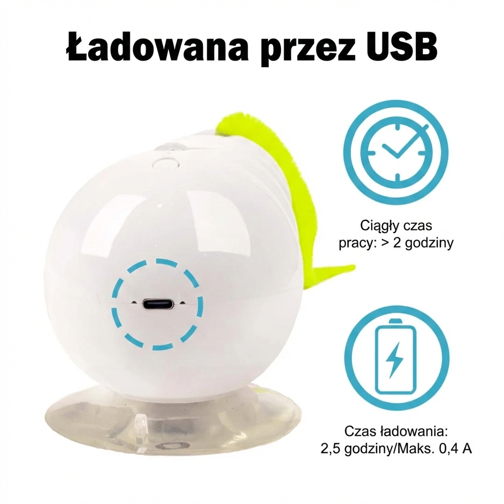Smart-Gąsienica - interaktywna zabawka dla kota
